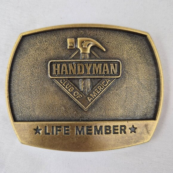 Vintage Handyman Club of America Life Time Member Belt Buckle 1996 Made in USA - Picture 1 of 14